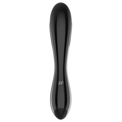 Satisfyer Gode en verre Dazzling Crystal 1 - 18 x 3.6cm Noir